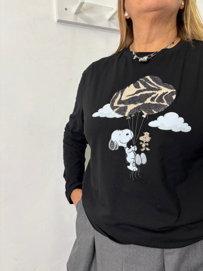 Maglietta Palloncino Nera