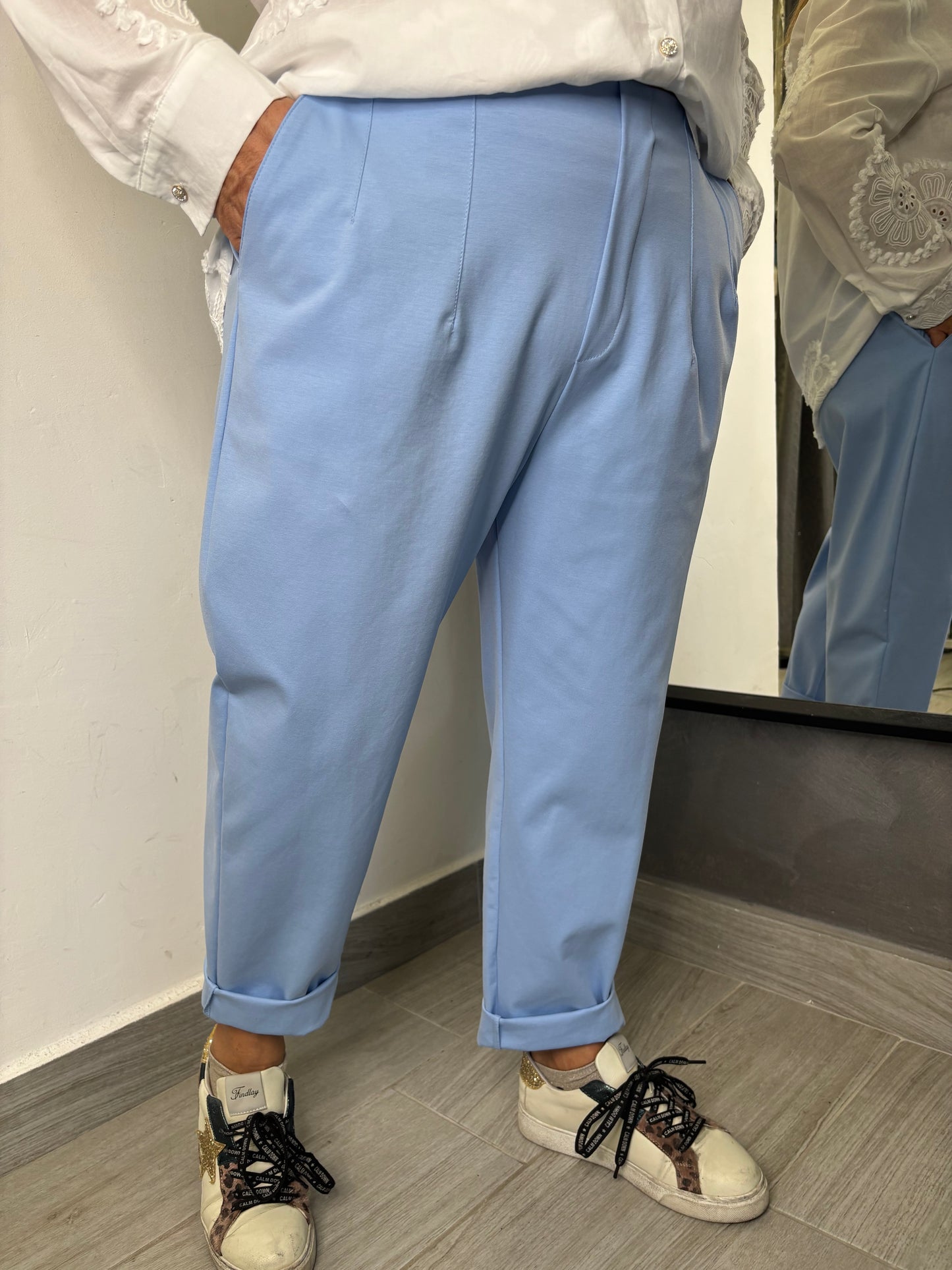 Pantalone 158C Flaminia Azzurro