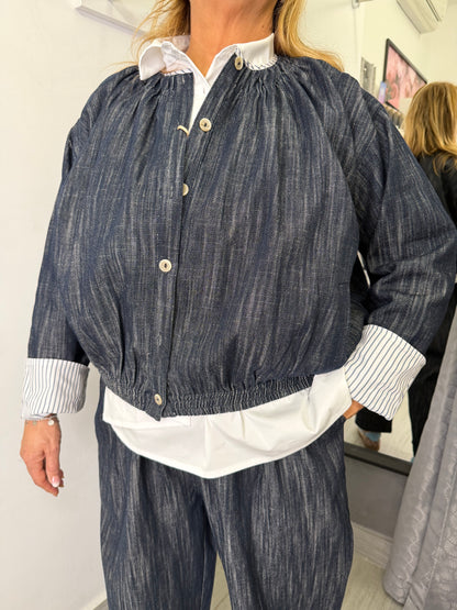 Giacca Denim Rigata