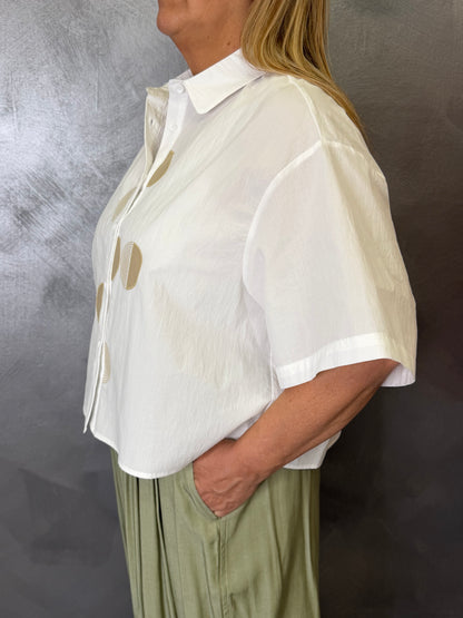 Camicia Bianca/Verde