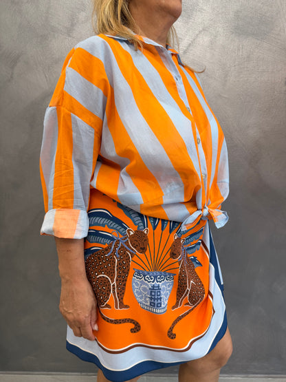 Camicia Righe Arancio