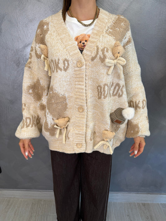 Cardigan Teddy Beige
