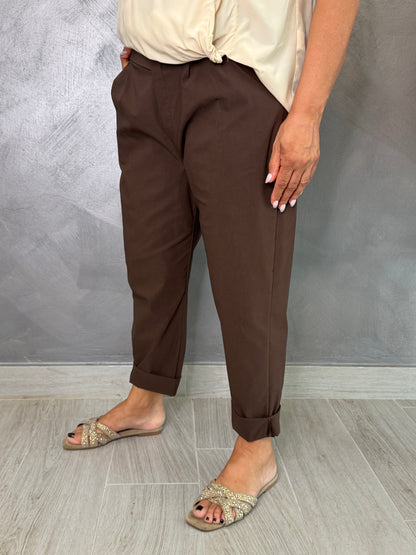 Pantalone 158C Ambra Marrone
