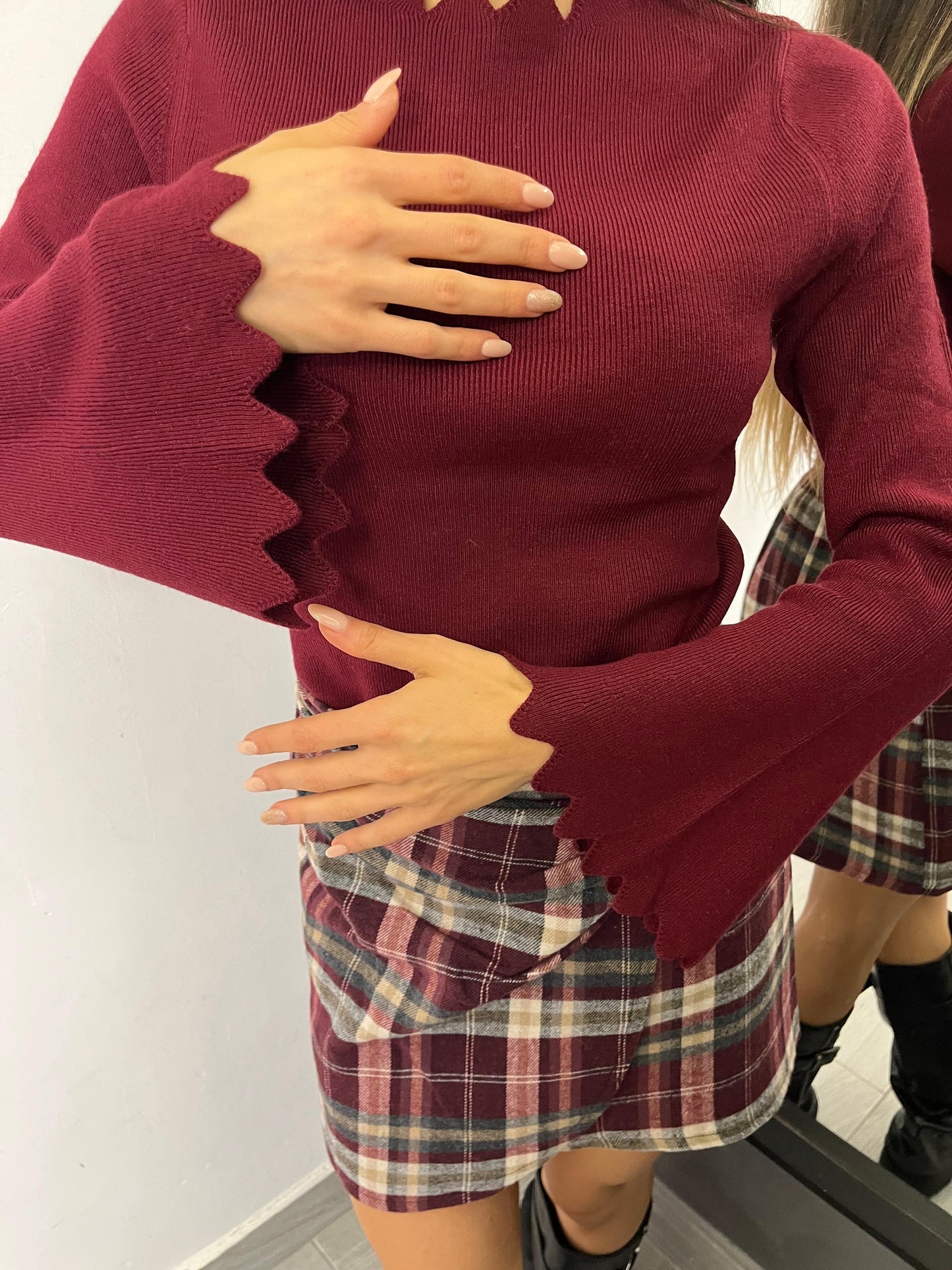 Maglietta Smerlata Bordeaux