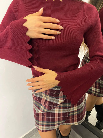 Maglietta Smerlata Bordeaux