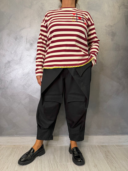 Maglia Panna e Bordeaux Vicolo
