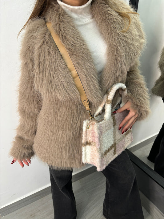 Borsa Midi Bucle’ Rosa/Burro