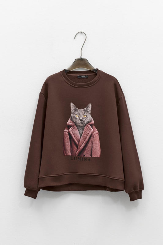 Felpa Cat Lumina Marrone
