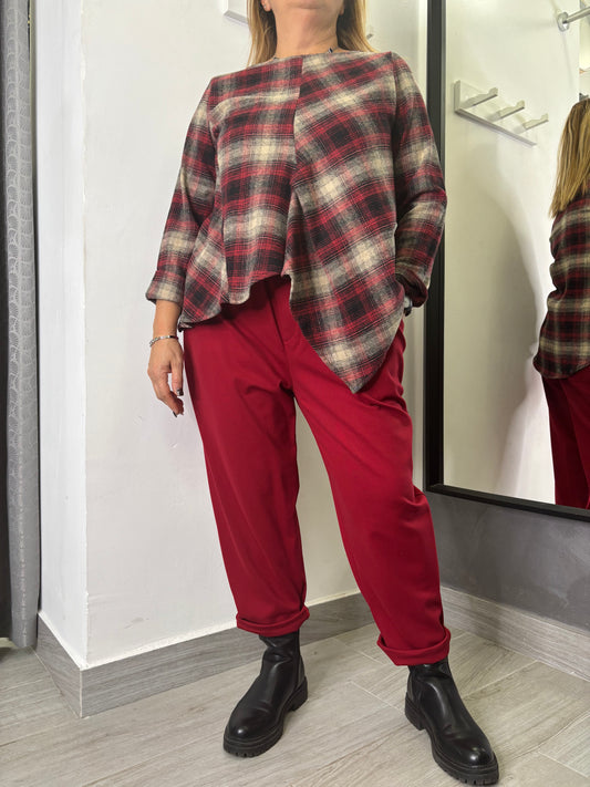 Pantalone 158C Tea Bordeaux