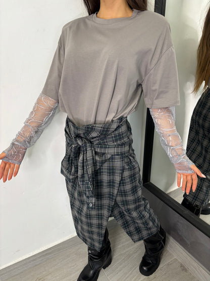 T-Shirt Pizzo Grigio Chiaro Vicolo