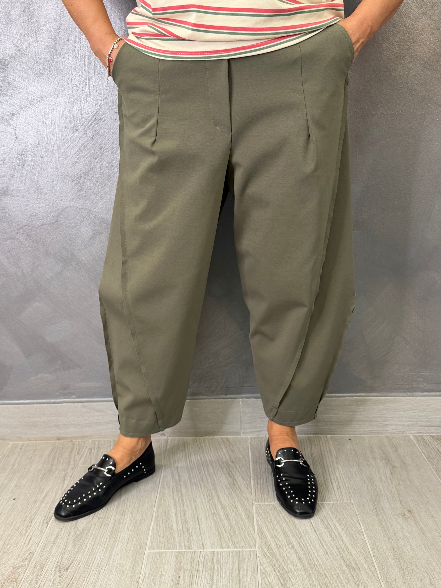 Pantalone Wendy Balloon Verde Militare