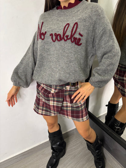 Maglione No Vabbè Grigio