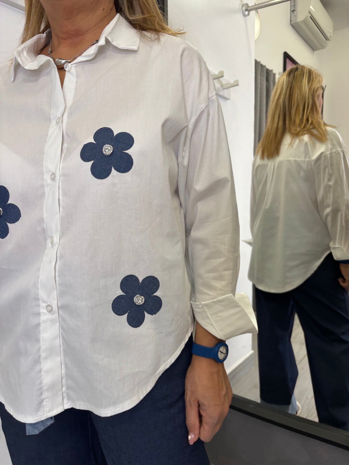 Camicia Fiore Bianca