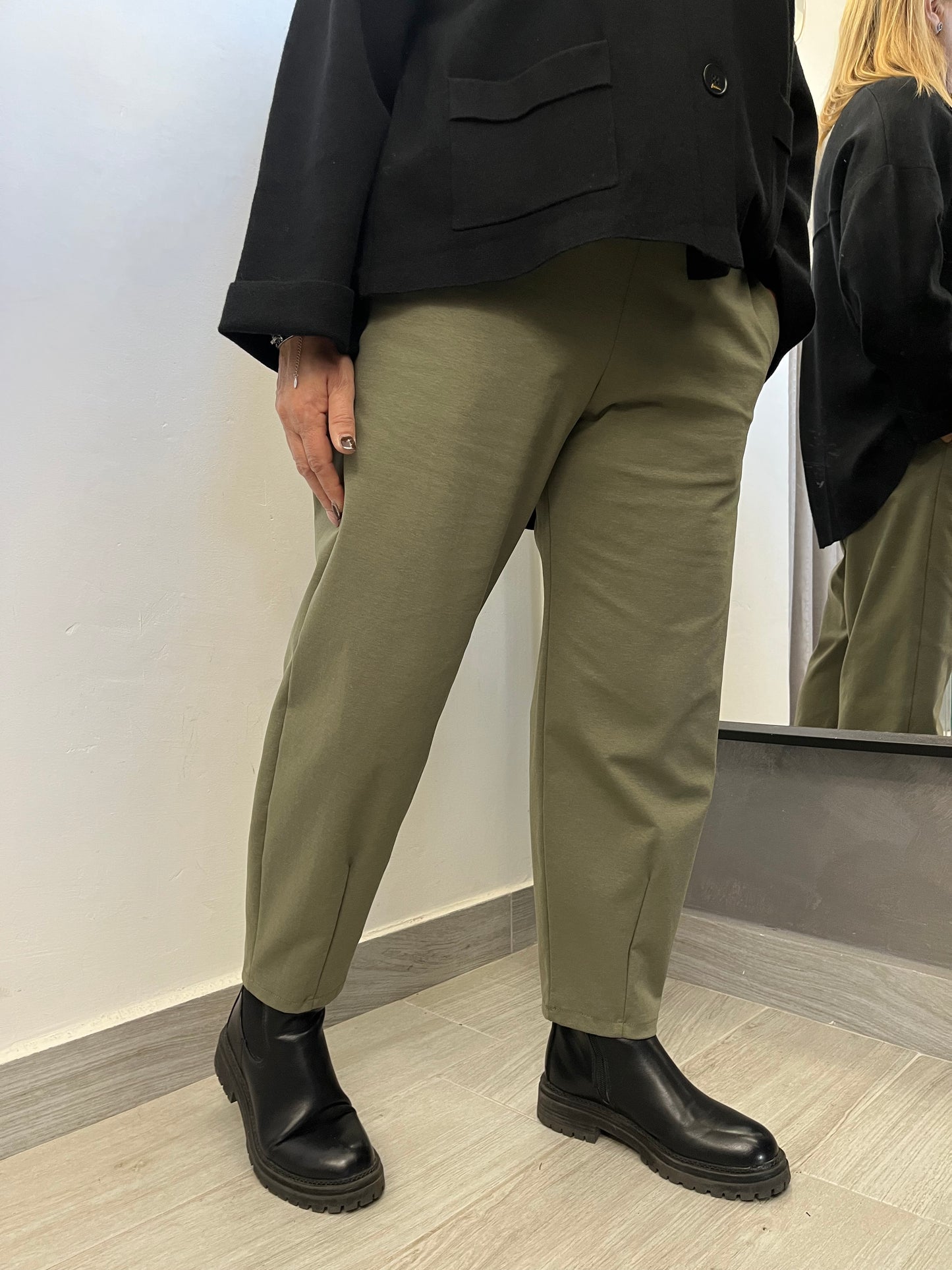 Pantalone Wendy Slim Verde Militare