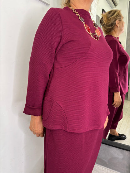 Maglia Wendy Morgan Con Tasche   Bordeaux