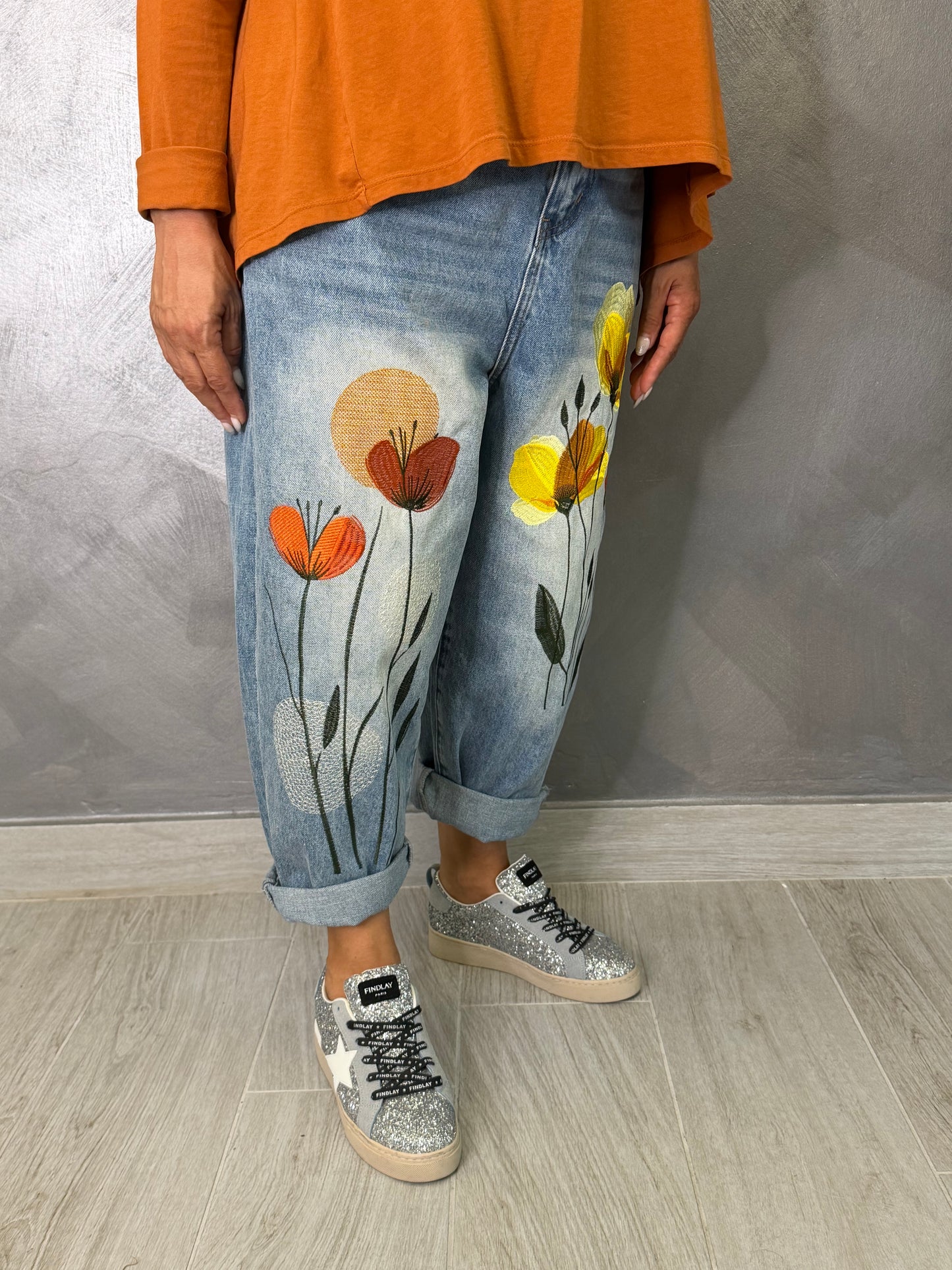 Jeans Wendy Papaveri Colorati