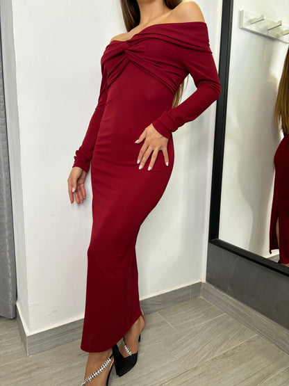 Abito Lungo Haveone Bordeaux