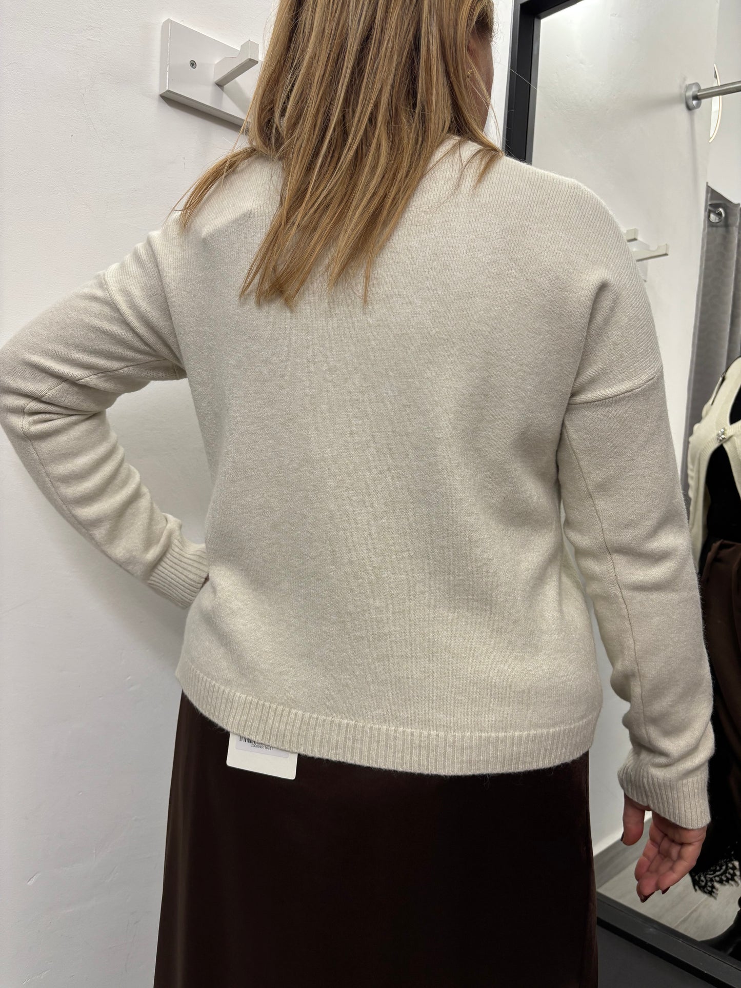 Maglioncino Scollo V Burro