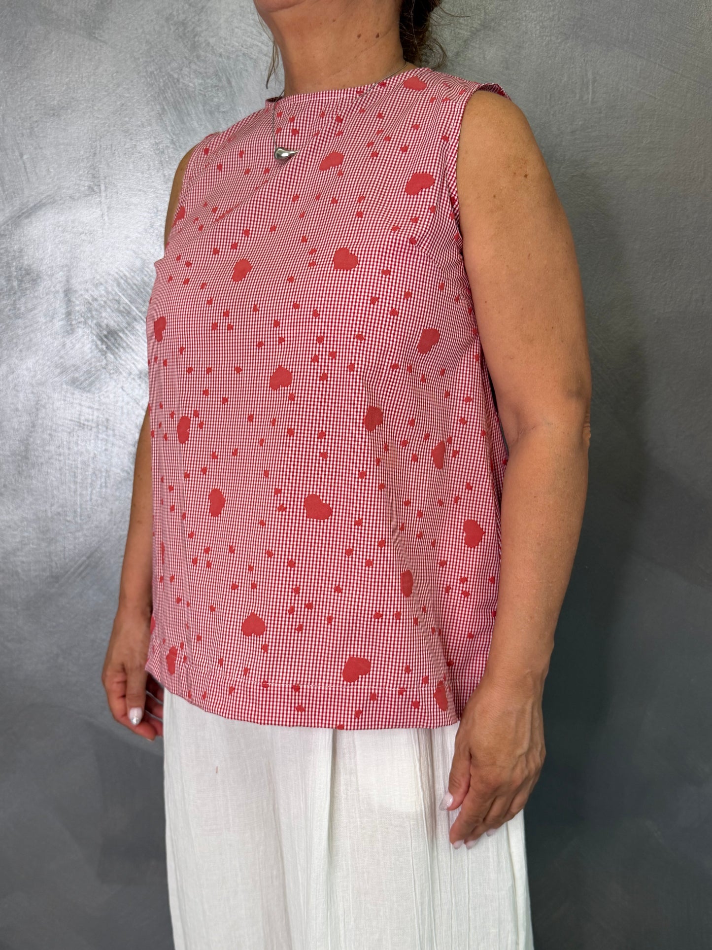 Canotta Wendy Cuore Rosso