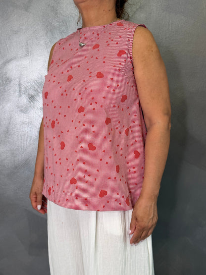 Canotta Wendy Cuore Rosso