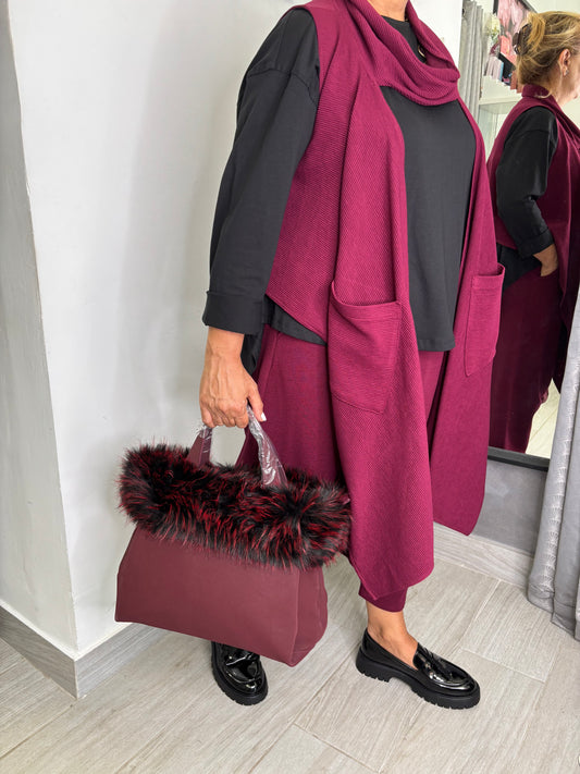 Gilet Wendy Morgan Bordeaux