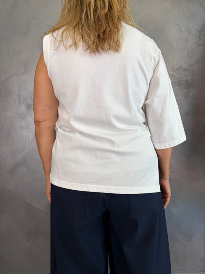 T-Shirt Monospalla  Bianca Vicolo