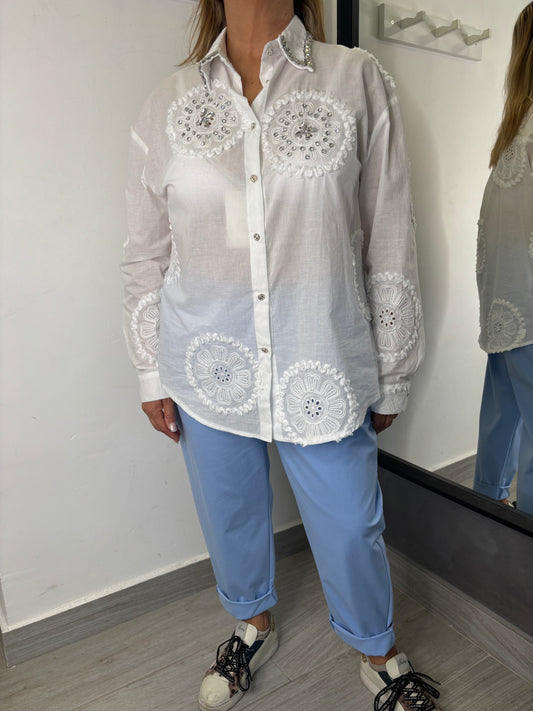 Pantalone 158C Flaminia Azzurro