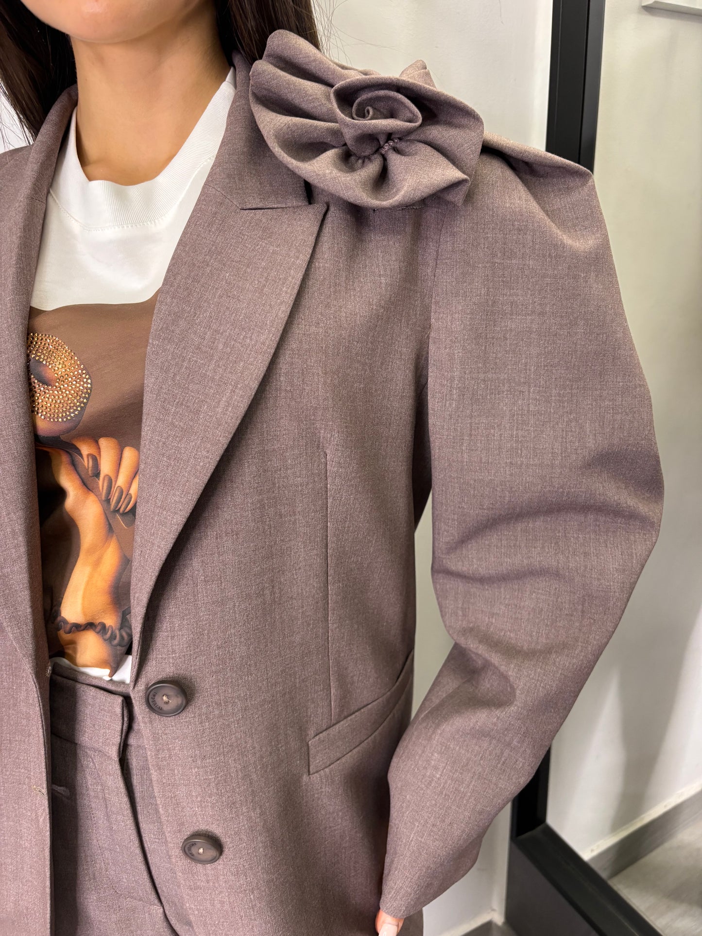 Giacca Nocciola Melange Imperial