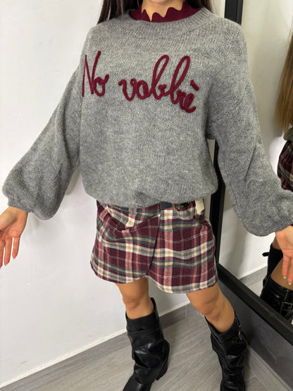 Maglione No Vabbè Grigio