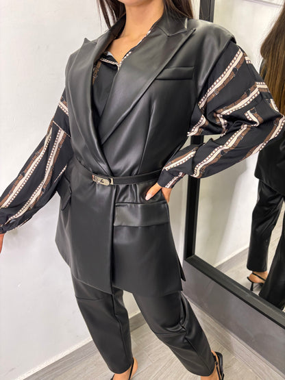 Gilet Ecopelle Nero Imperial