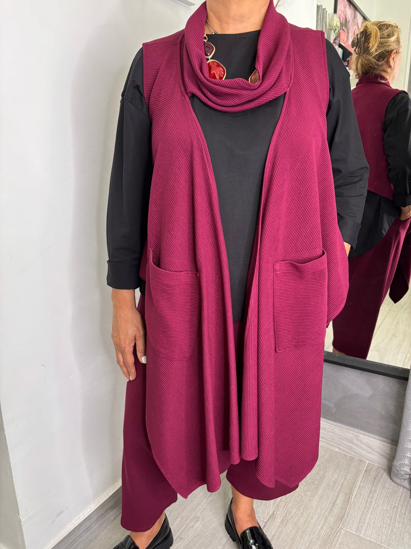 Gilet Wendy Morgan Bordeaux