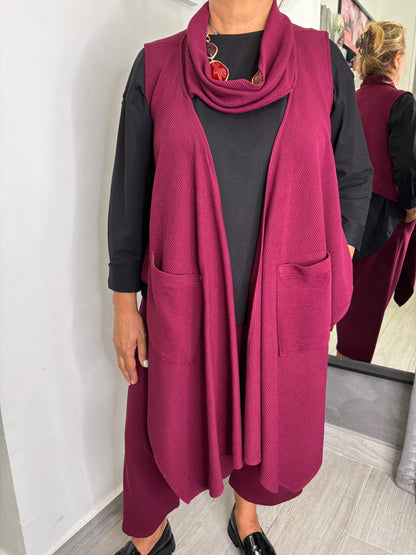 Gilet Wendy Morgan Bordeaux