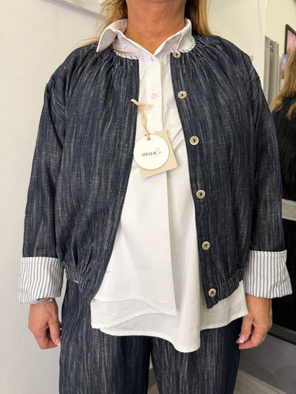 Giacca Denim Rigata