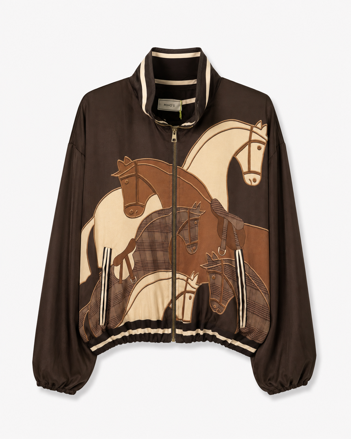 Bomber Marrone Fantasia Cavallo
