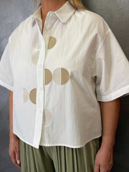 Camicia Bianca/Verde