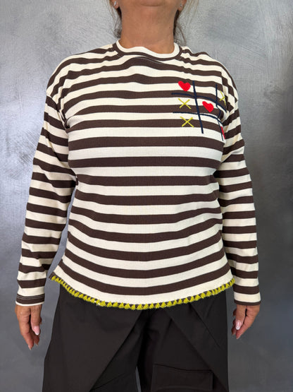 Maglia Panna e Cioccolato Vicolo