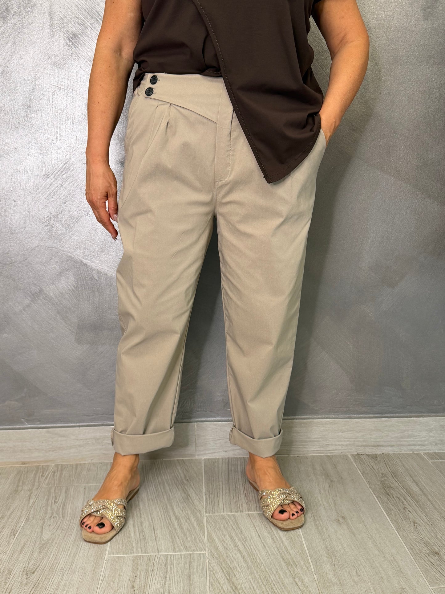 Pantalone 158C Ambra Tortora