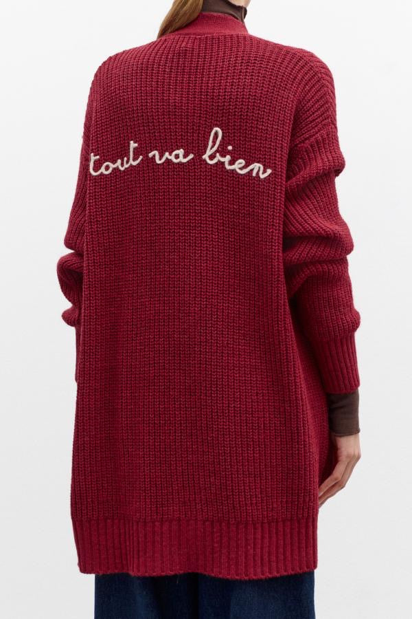 Cardigan Tout Va Bien Lumina Bordeaux