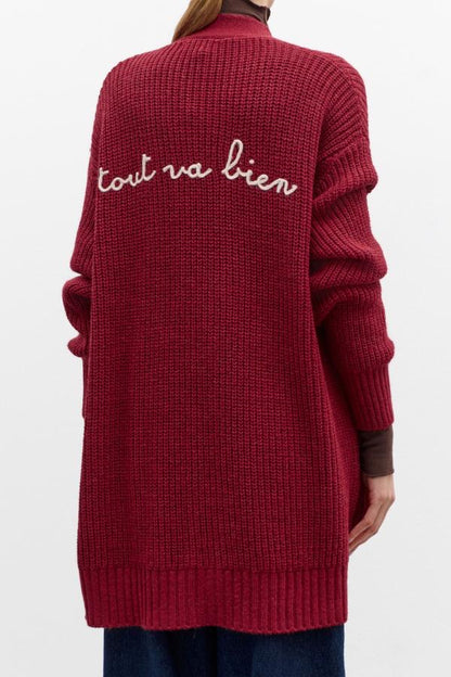 Cardigan Tout Va Bien Lumina Bordeaux