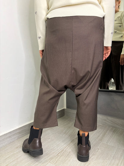 Pantalone Wendy Marrone Spigato