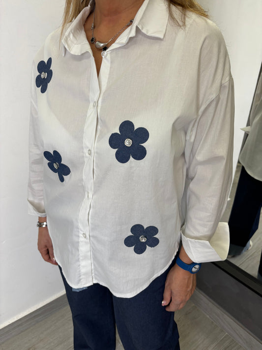 Camicia Fiore Bianca