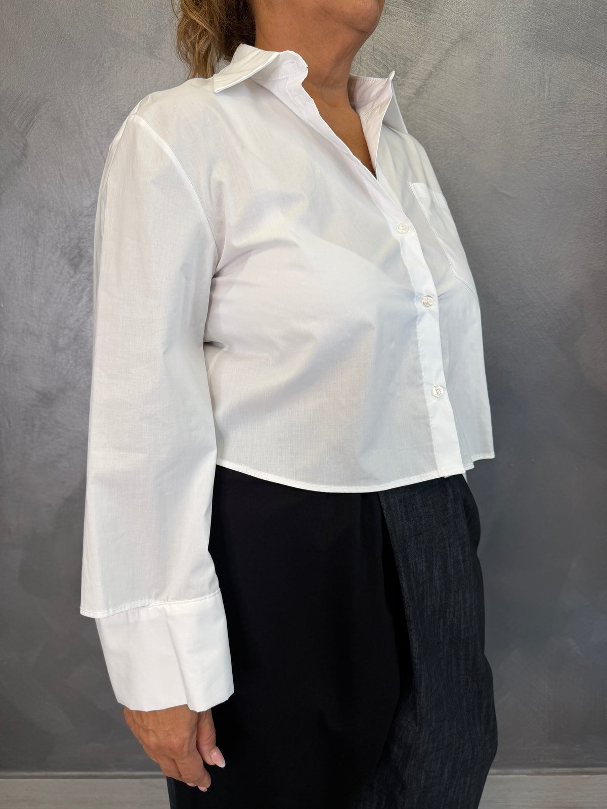 Camicia Crop Bianca Imperial