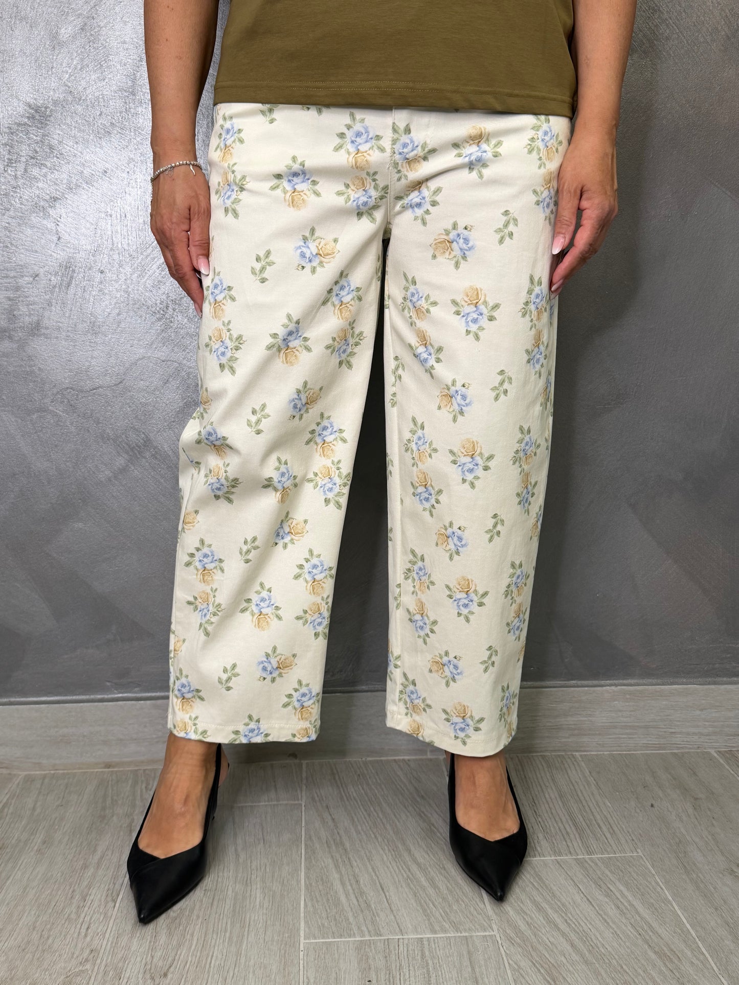 Pantalone Fiori Burro