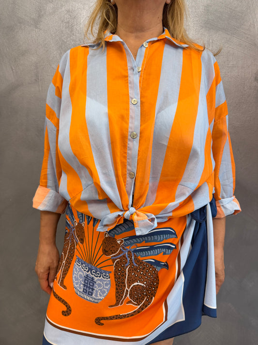 Camicia Righe Arancio