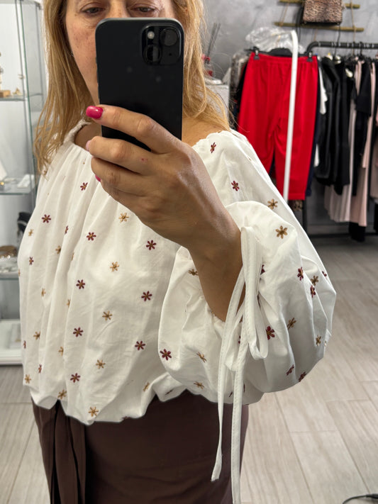 Camicia Crop Fiore Vicolo