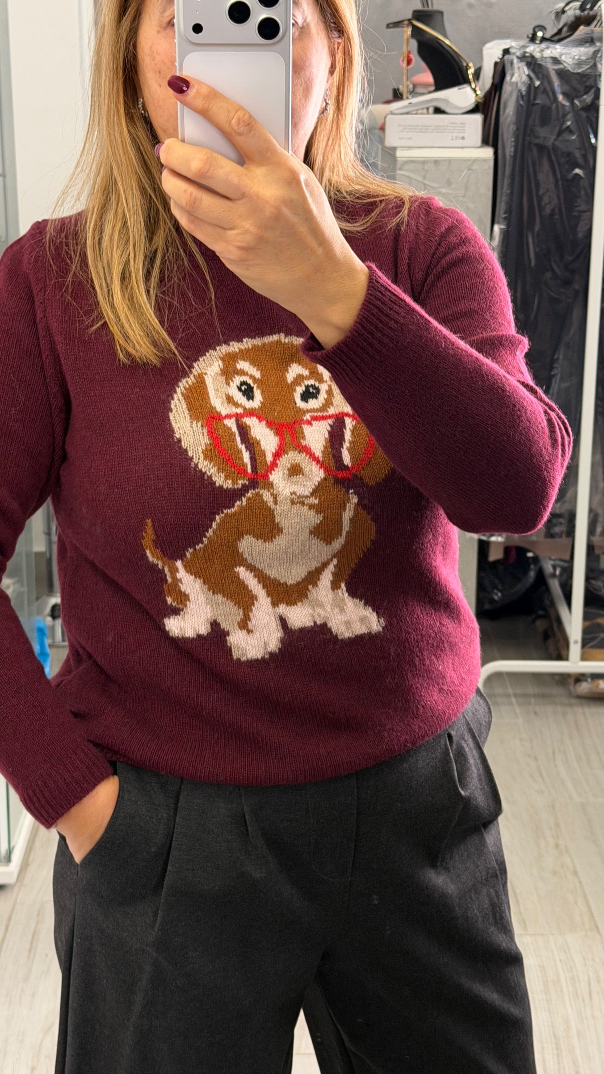 Maglioncino Bau Burgundi