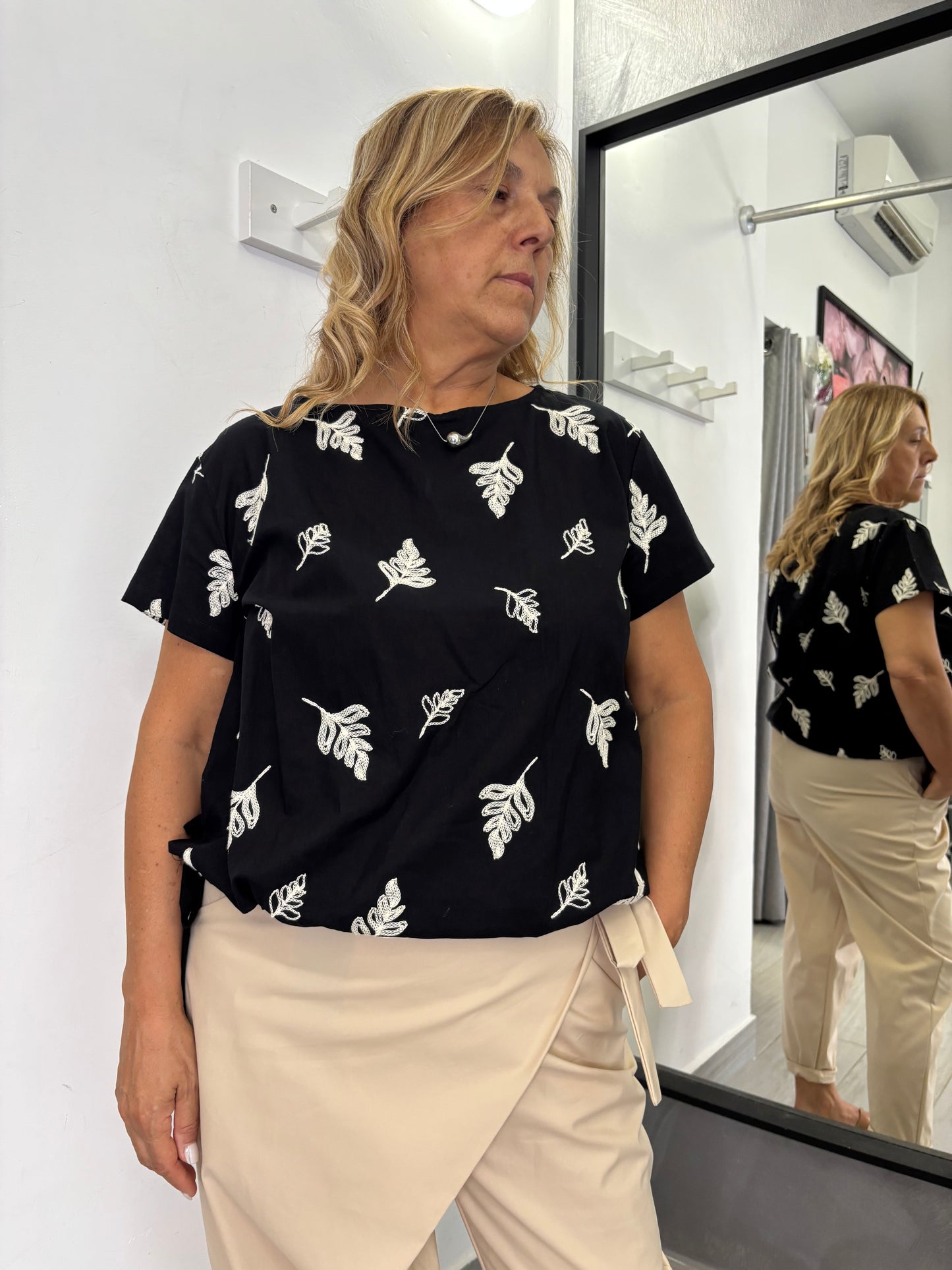 Casacca Wendy Foglia Nera