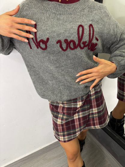 Maglione No Vabbè Grigio