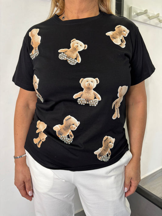 Maglietta Teddy Nera