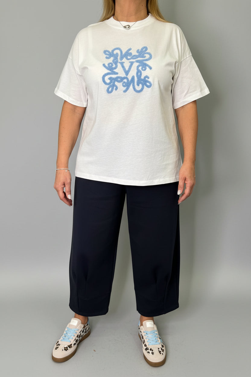 T-Shirt Logo Azzurro Vicolo